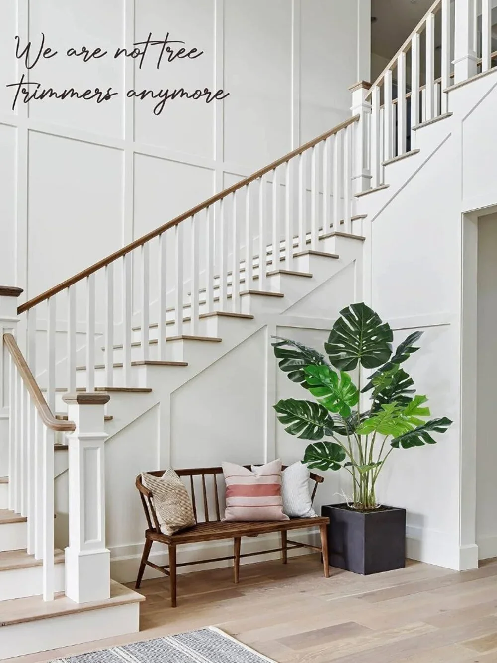 Artificial Monstera Plant 4FT Fake Swiss Cheese Potted Faux Tropical Floor Plant